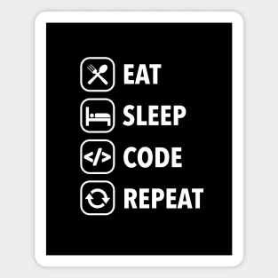 Eat sleep code repeat Magnet